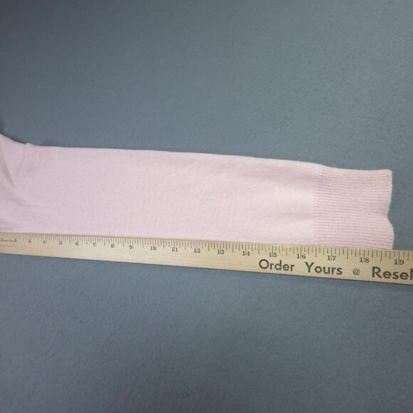 Abercrombie Cardigan Sweater Women L Actual Small Pink Angora Bow Beaded Japan - Picture 9 of 11